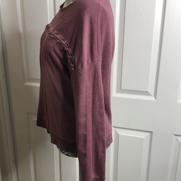 Sundry Equinox Pullover Pink Braid Lightweight 1 S - Picture 2 of 6